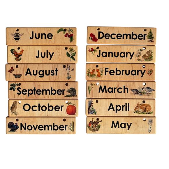 Perpetual Home Calendar Wooden Lot From Jennifer Waldorf - Picture 2 of 7